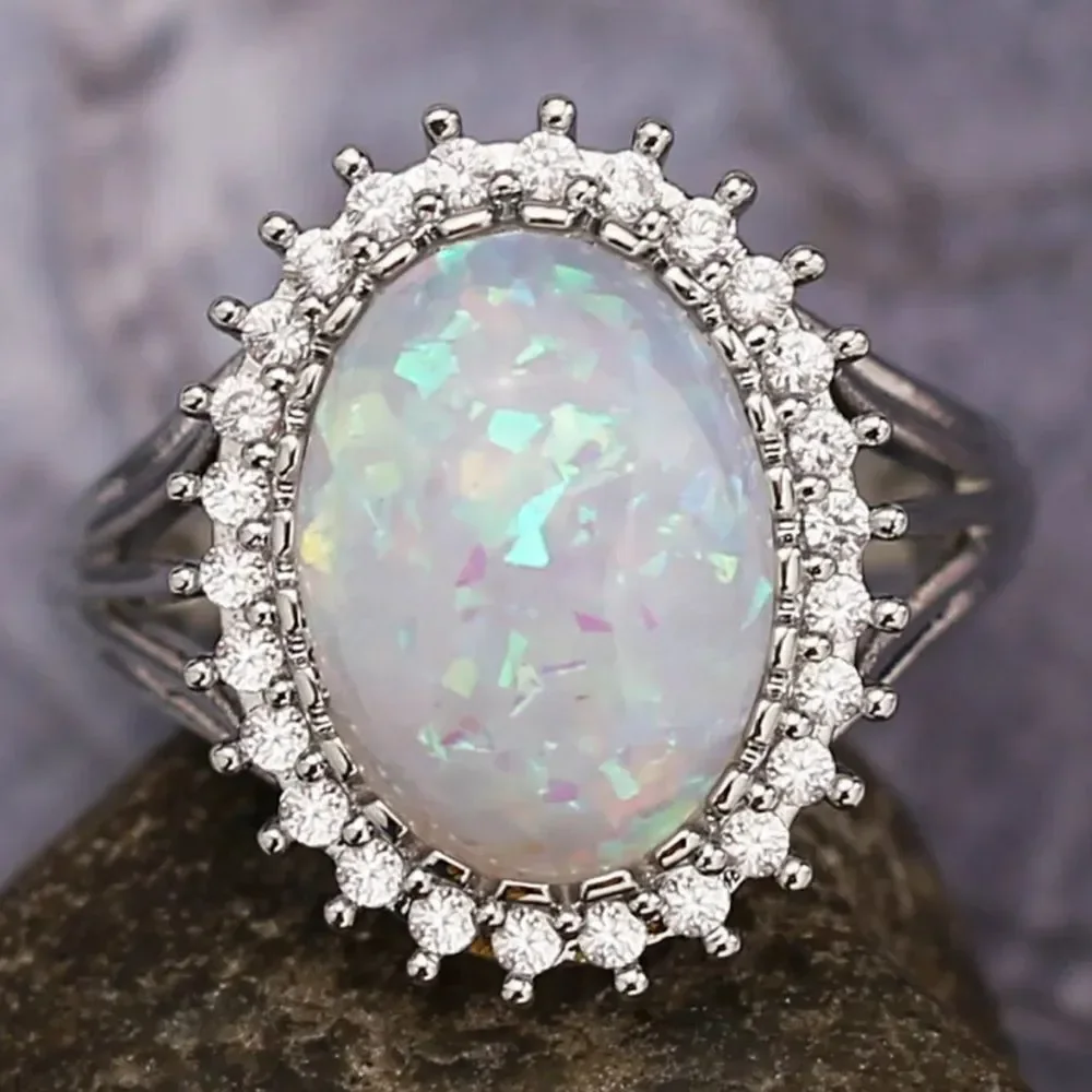 NEW Huge Diamond 925 Silver Ring